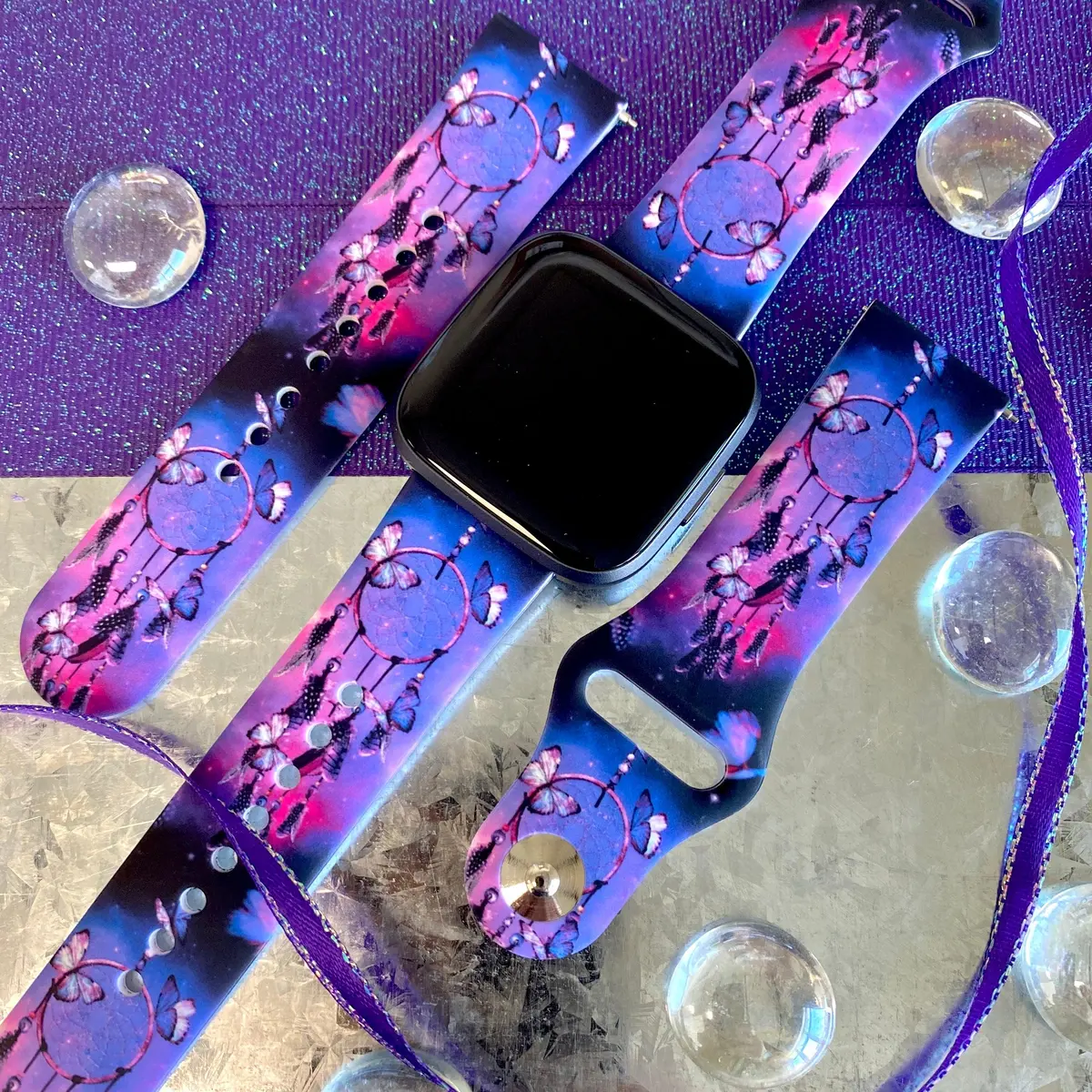 Dream Catcher Print Silicone Band For Fitbit Versa 1/2 1