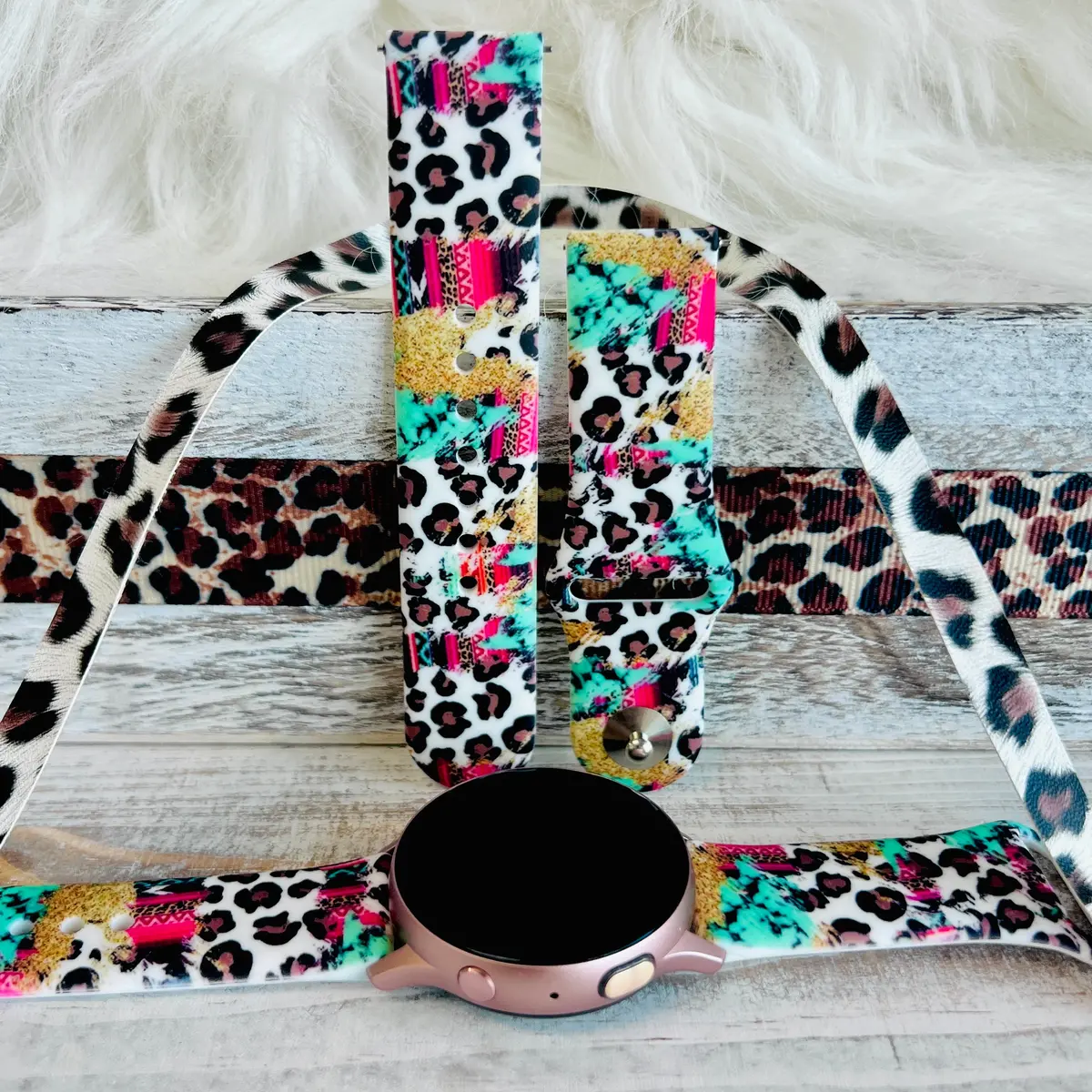 Serape Leopard Print Silicone Band For Samsung Watch 1