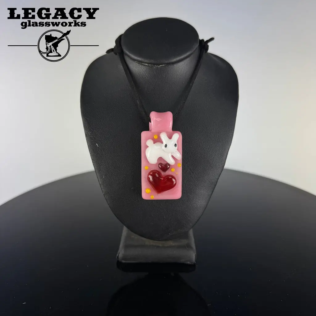 Renee Patula Bunny Heart Tile Pendant 1