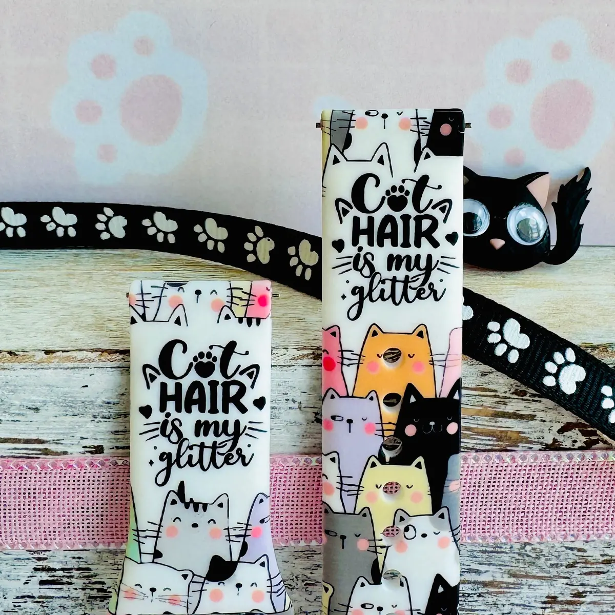 Cat Hair Is My Glitter Print Silicone Band For Samsung Watch 2