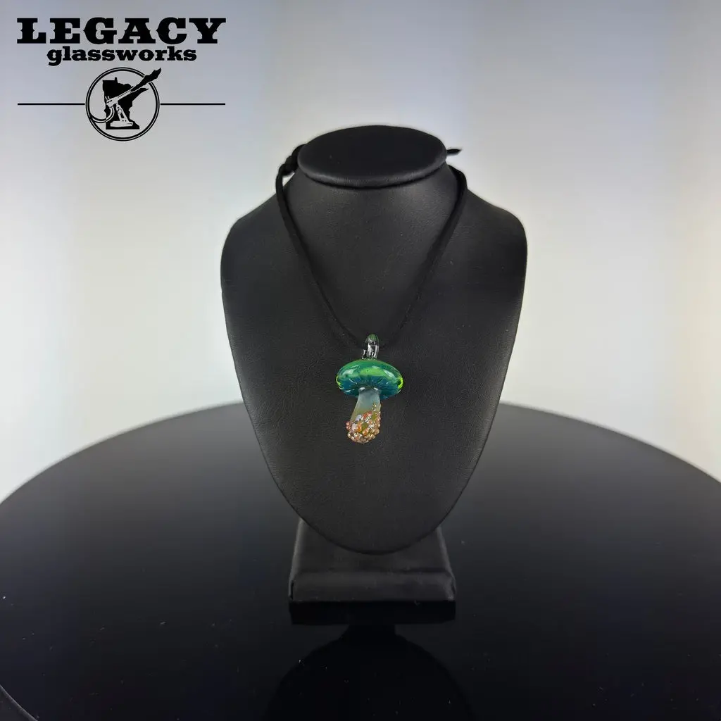 Renee Patula Small Blue Mushroom Pendant 1