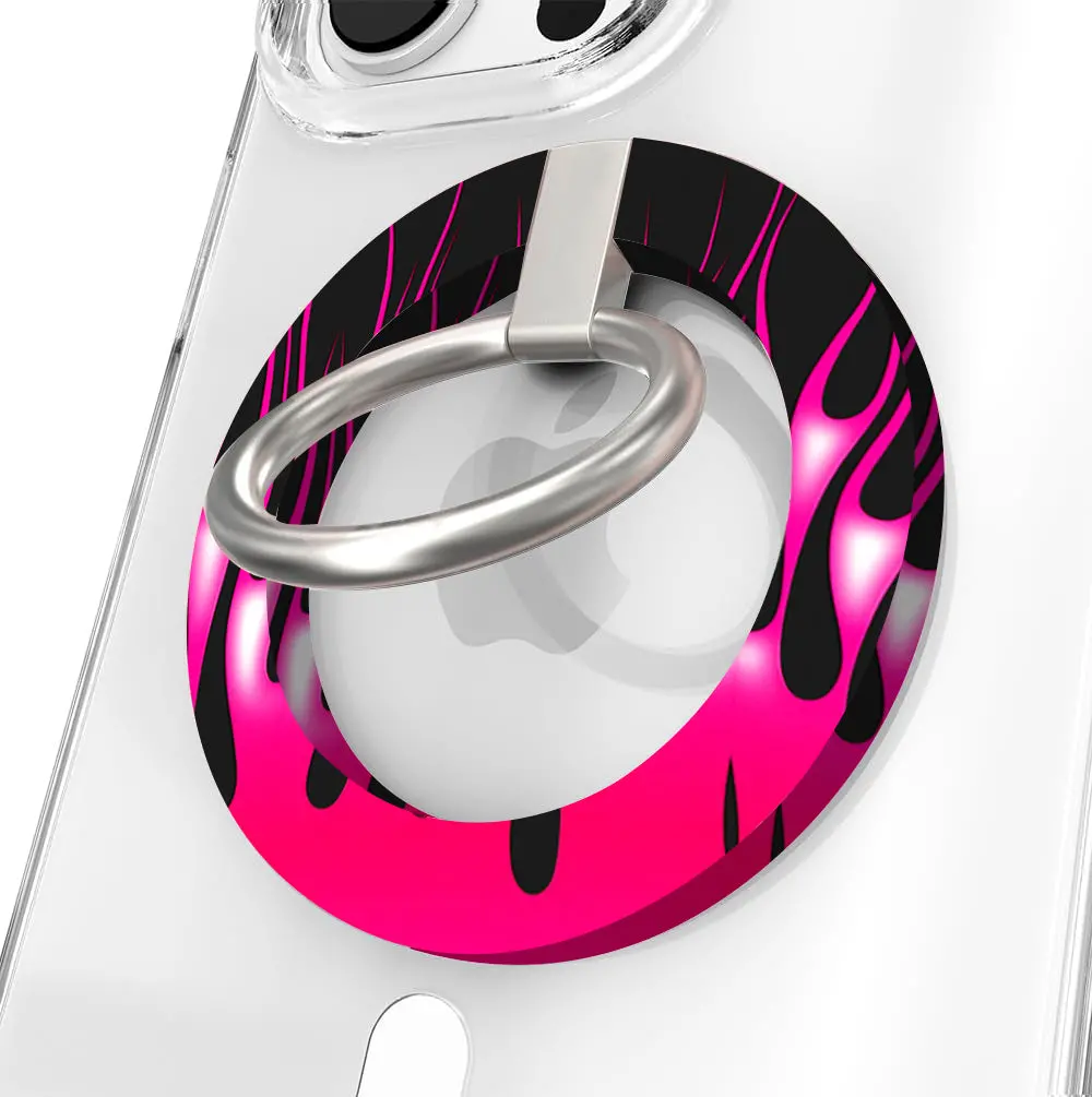 Hot Rod Pink Flame Hold It Fancy Magsafe Grip Ring 1