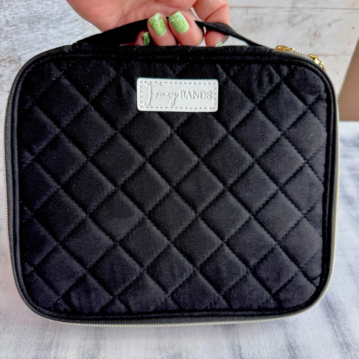 Jet Set Black Plush & Pretty Fancy Band Storage Case 1