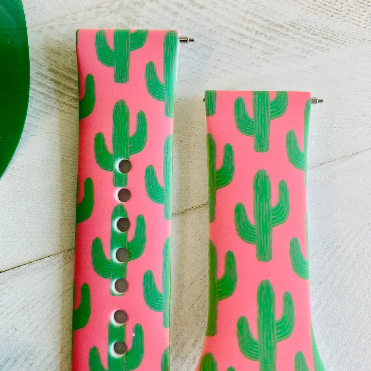 Pretty In Pink Cactus Print Silicone Band For Samsung Watch 3