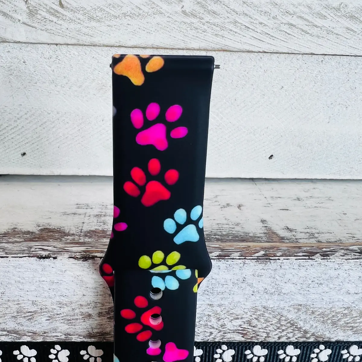 Rainbow Paw Print Silicone Band For Samsung Watch 4