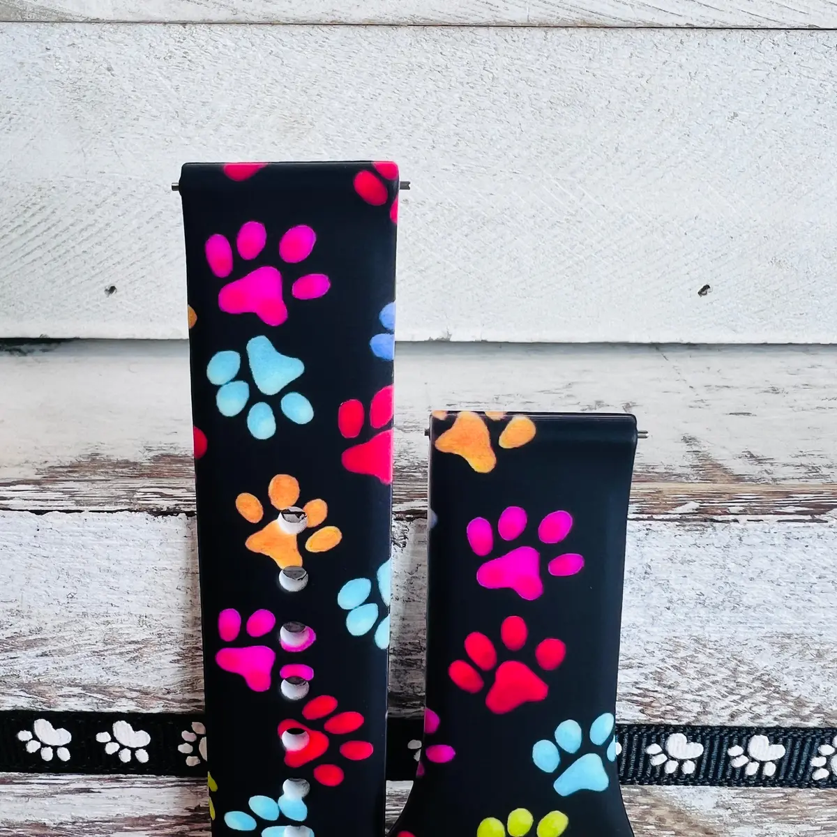 Rainbow Paw Print Silicone Band For Samsung Watch 2