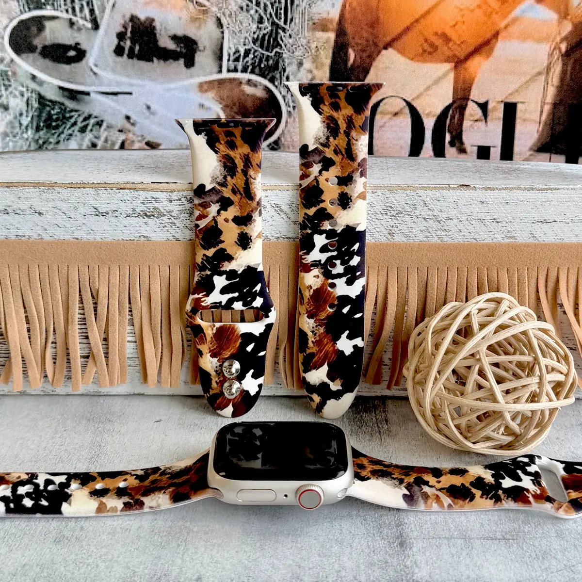 Rodeo Wild Print Silicone Band For Apple Watch 1