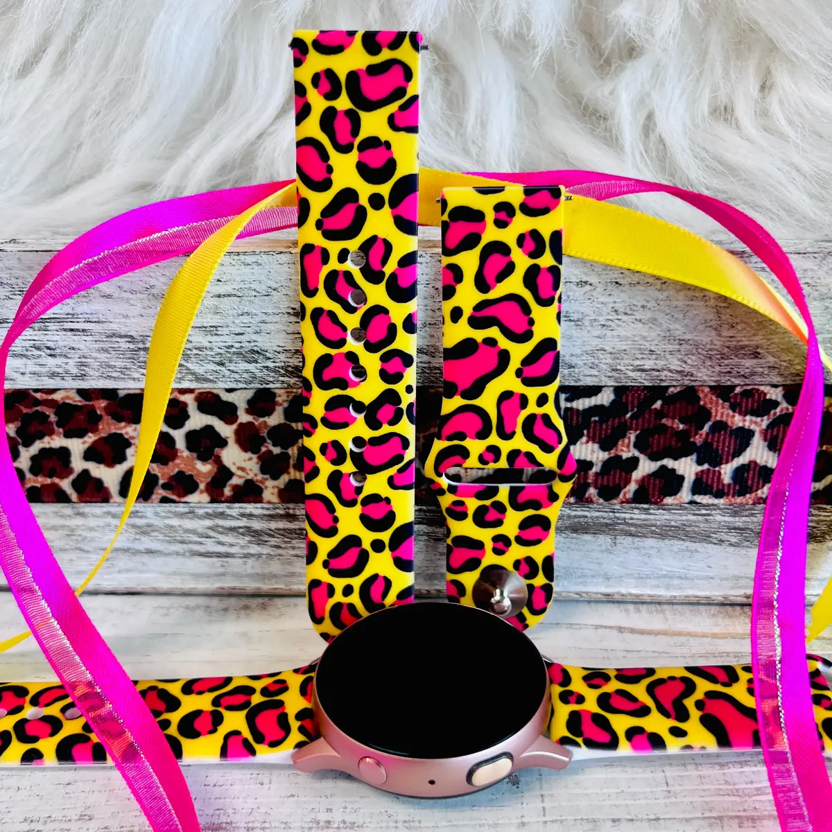 Electric Leopard Print Silicone Band For Samsung Watch 1