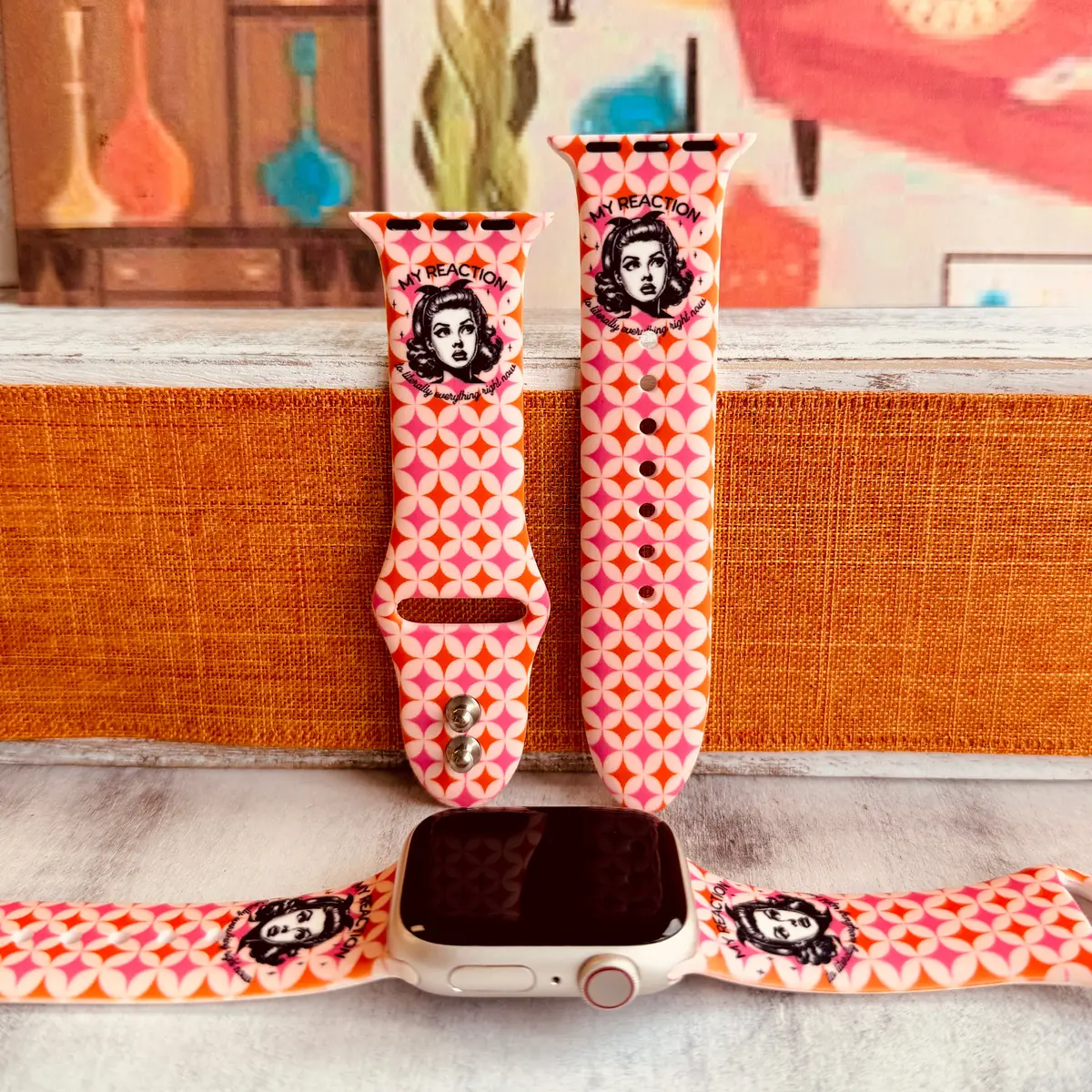 My Face Says It All Print Silicone Band For Apple Watch 1