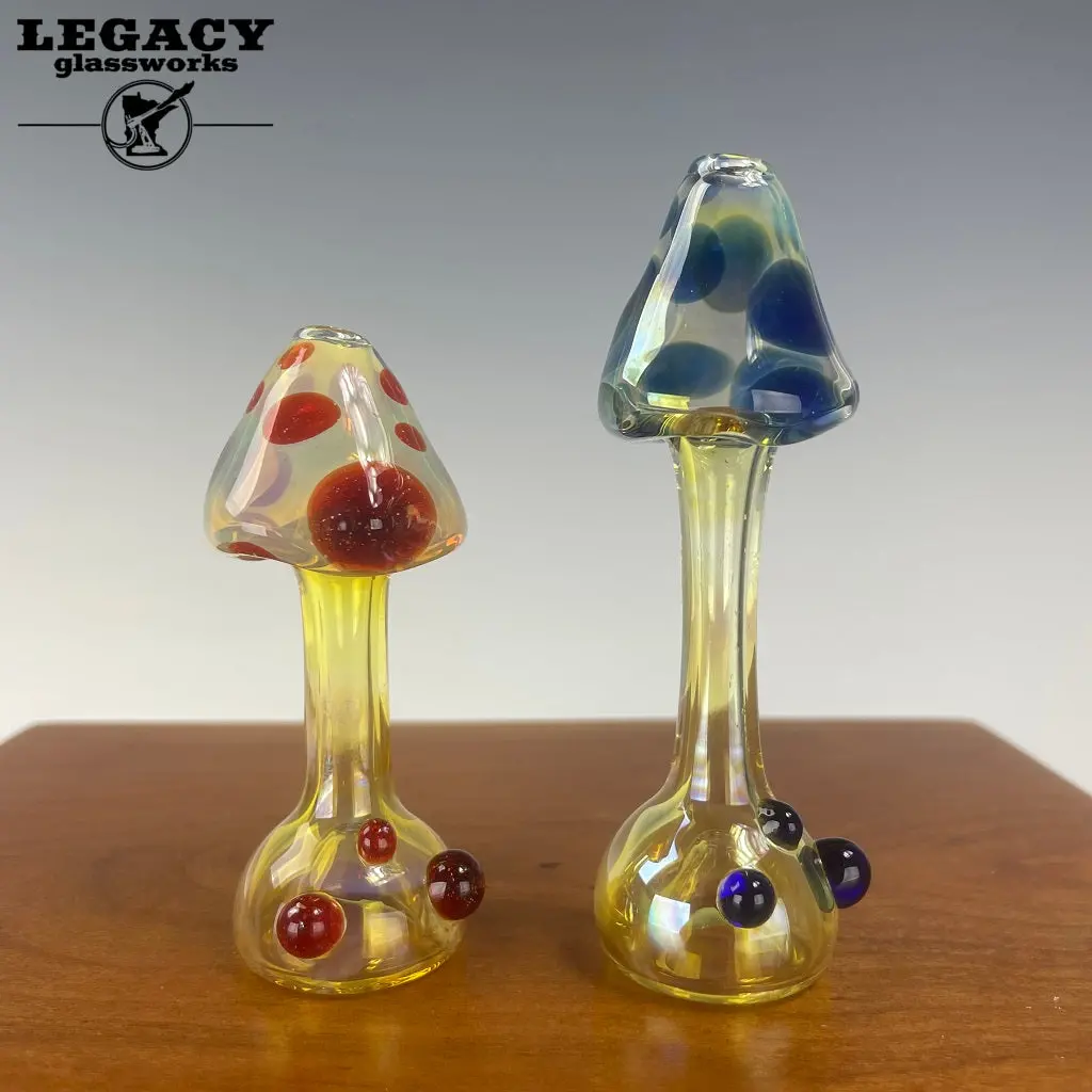 Homeblown Glass Mushroom Pinchie 1