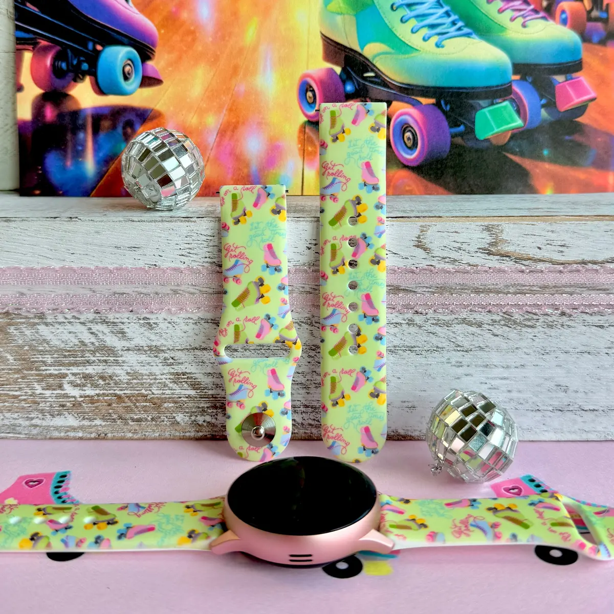 Roller Girl Print Silicone Band For Samsung Watch 1