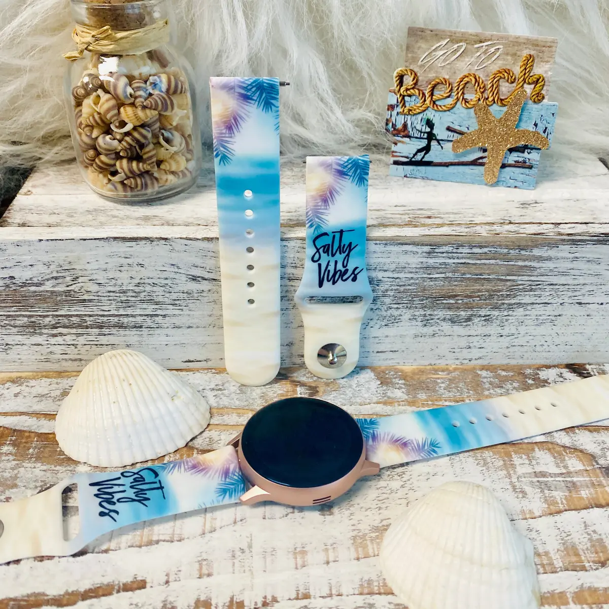 Salty Vibes Print Silicone Band For Samsung Watch 1