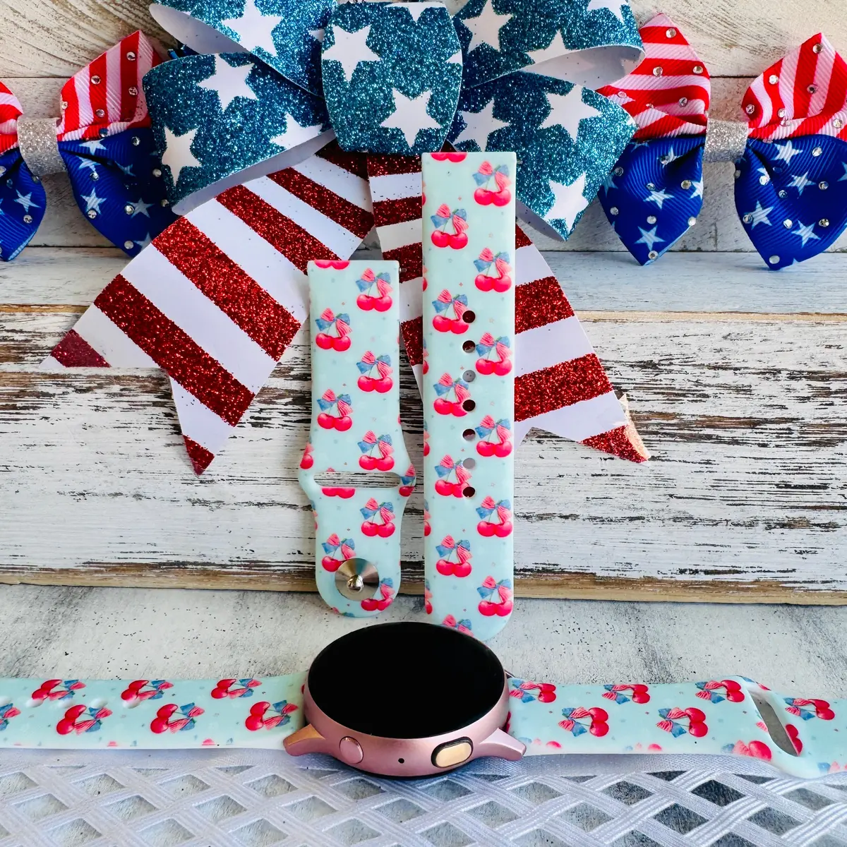 All American Cutie Print Silicone Band For Samsung Watch 1