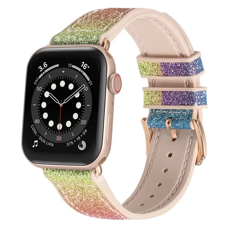 Glittering Prism Silicone Sports Band For Apple Watch Multiple Colors Available 2