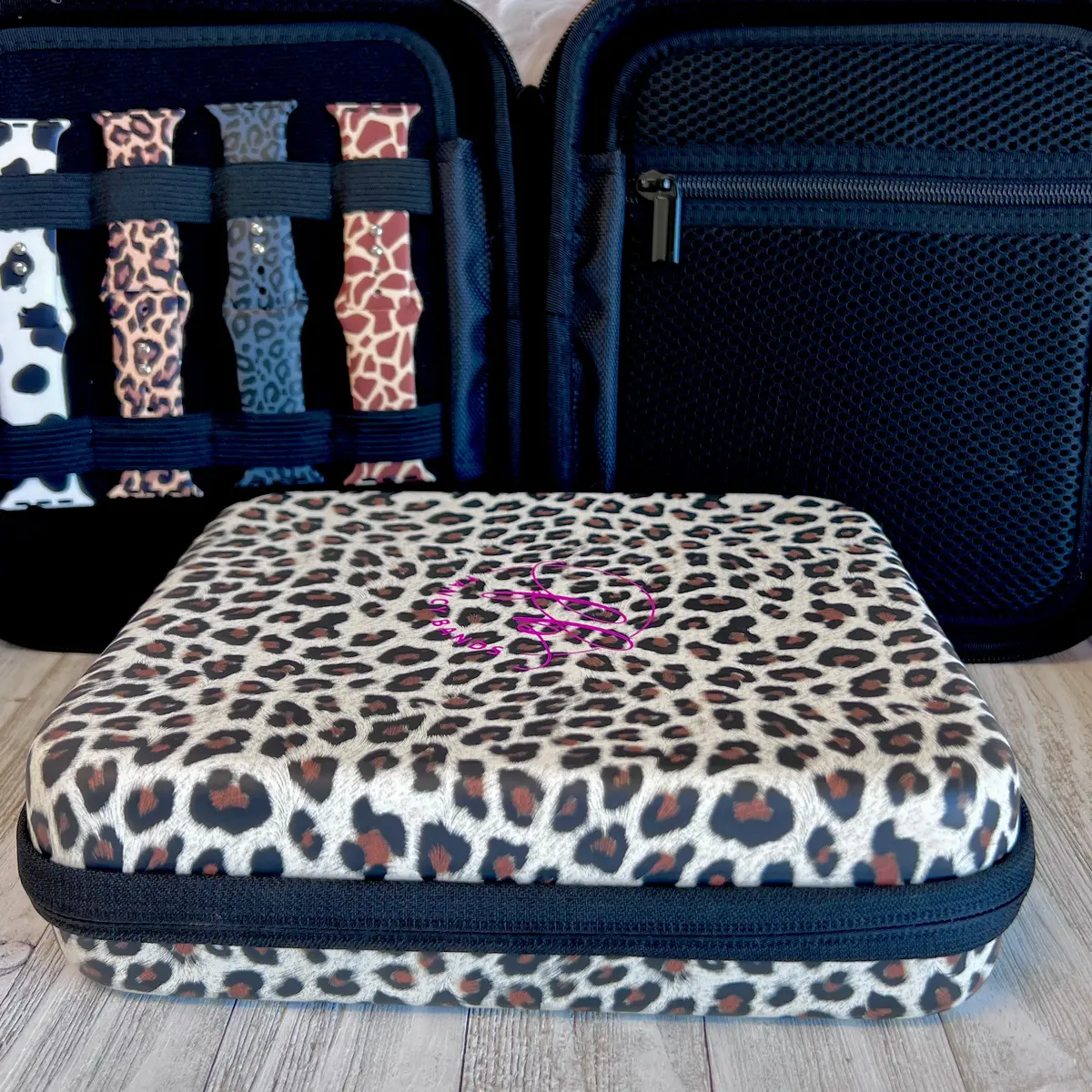 Mini  Leopard Print Fancy Band Storage Case 1