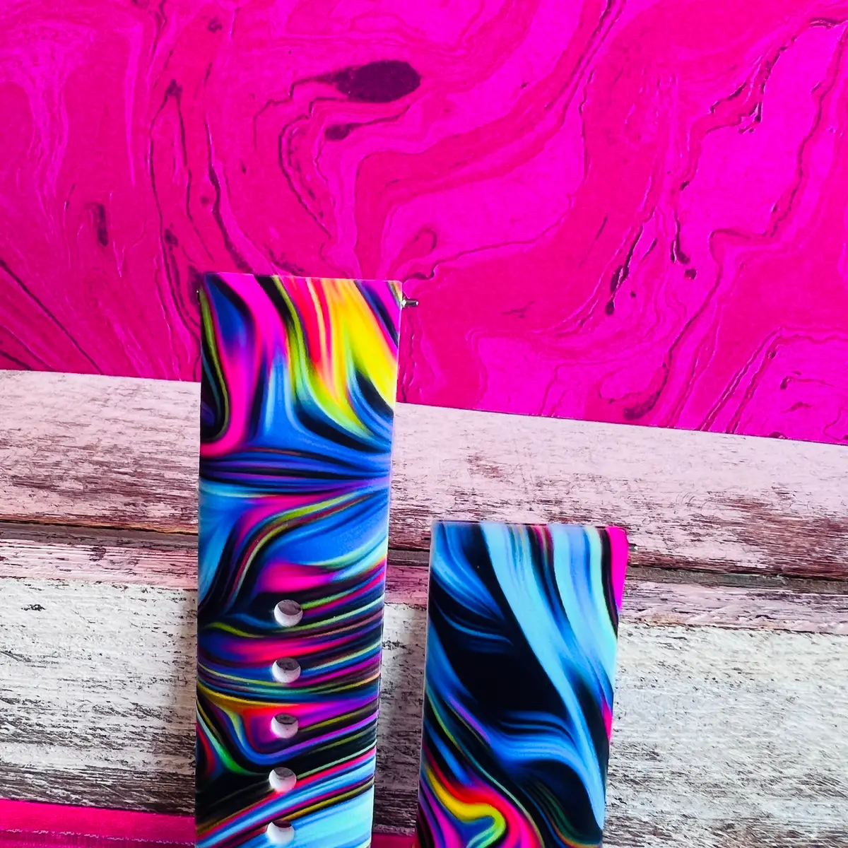 Neon Taffy Print Silicone Band For Samsung Watch 2
