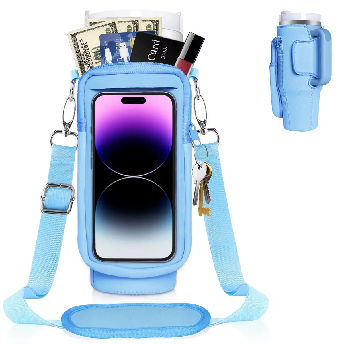 Sip, Swipe & Stroll Hydratote All-In-One Phone & Tumbler Bag (Multiple Styles) 1