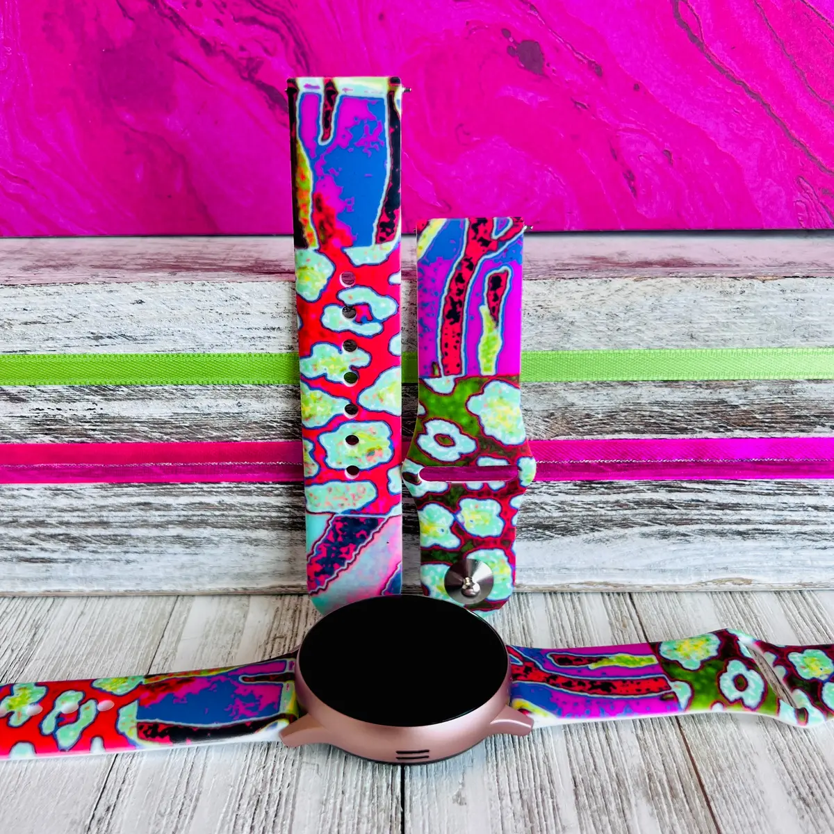 Neon Jungle Print Silicone Band For Samsung Watch 1