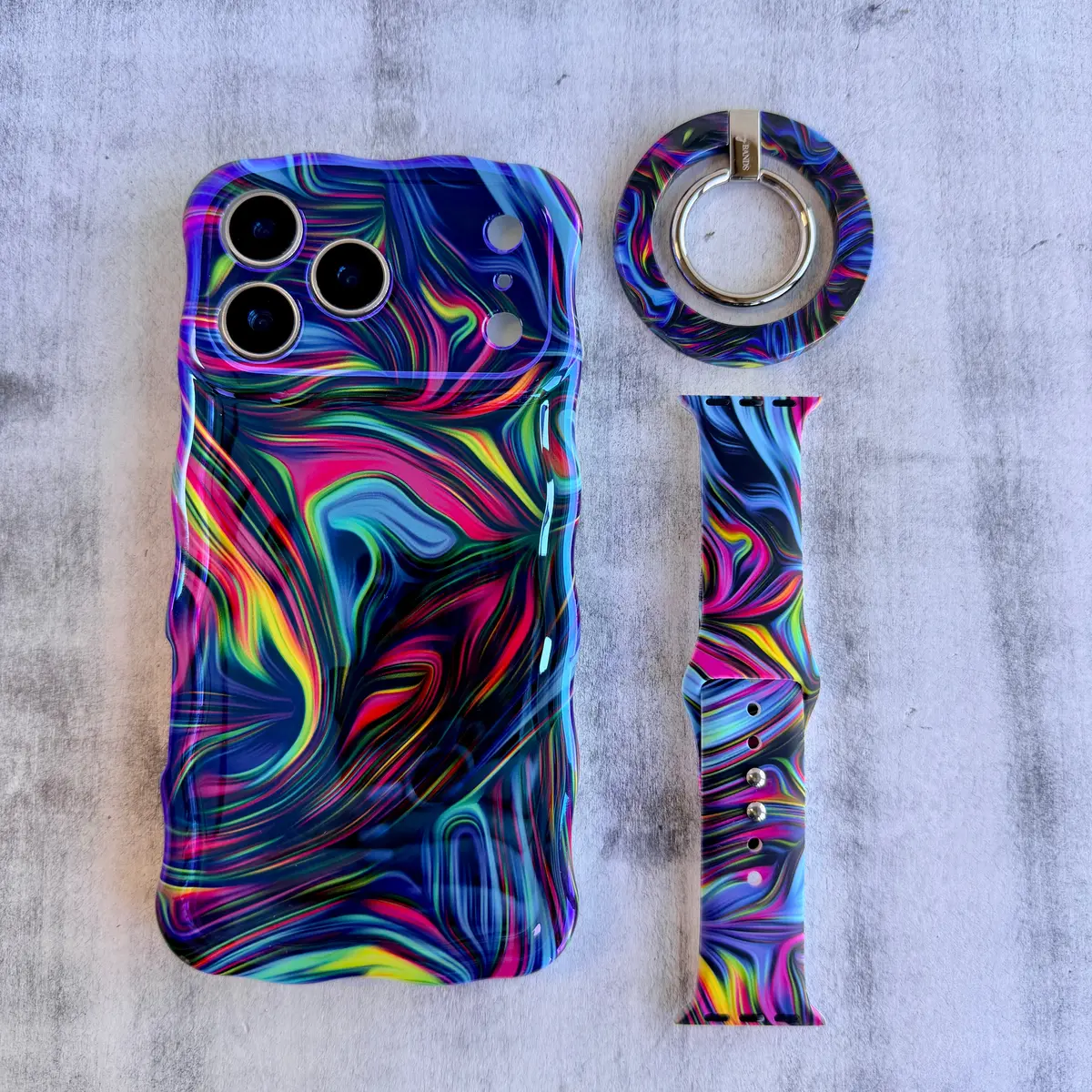 Neon Taffy Iphone + Watch Matching Set 1