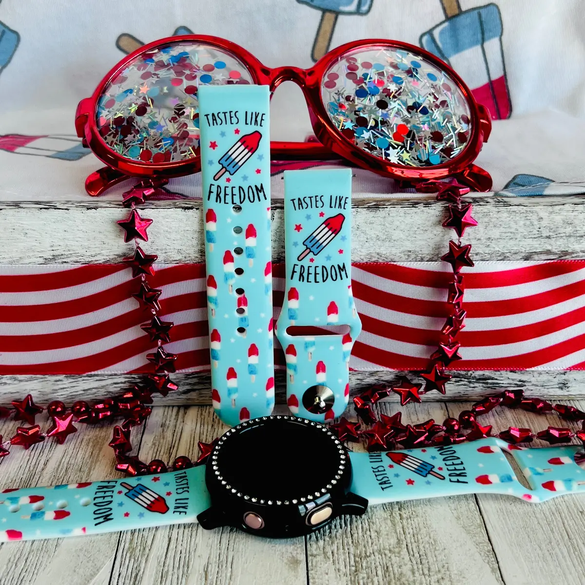 Tastes Like Freedom Print Silicone Band For Samsung Watch 1