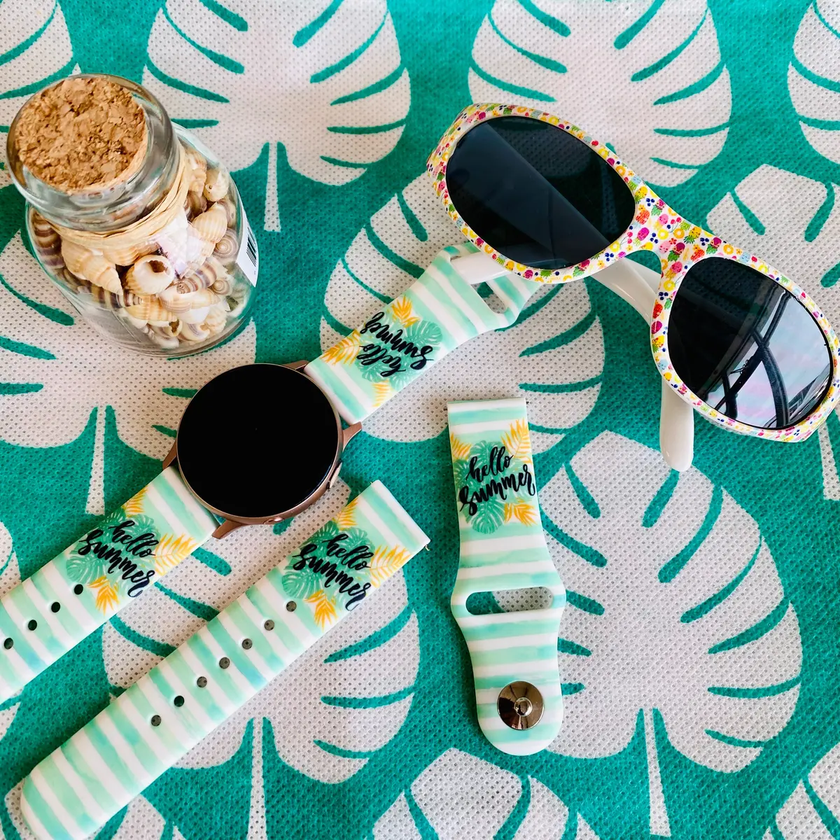 Hello Summer Print Silicone Band For Samsung Watch 1