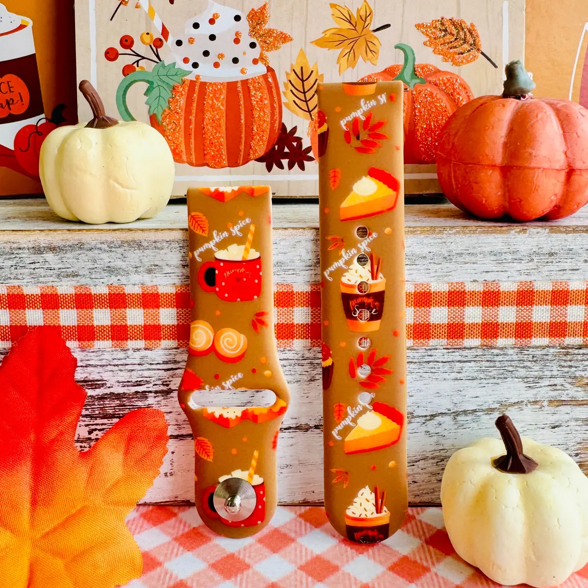 Autumn Treats & Sweets Print Silicone Band For Samsung Watch 1