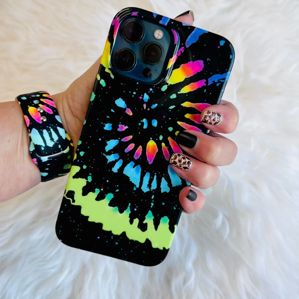 Black Tie Dye Case For Iphone 1