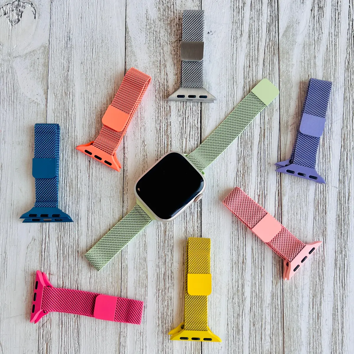 Slim Milanese Loop Band For Apple Watch Multiple Prints Available 1