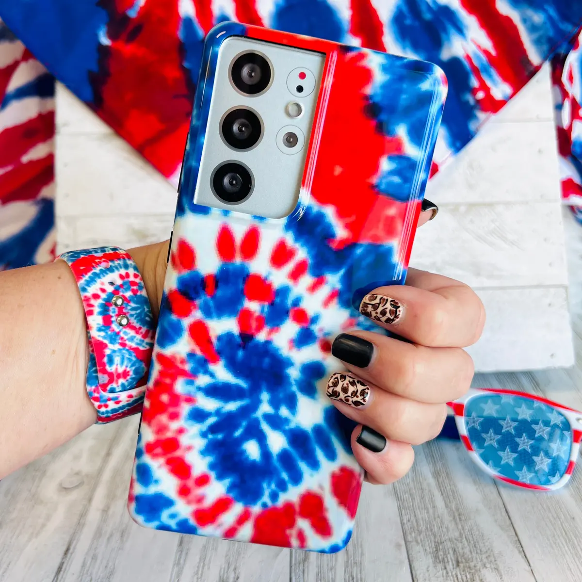 American Tie Dye Cell Phone Case For Samsung Galaxy 1