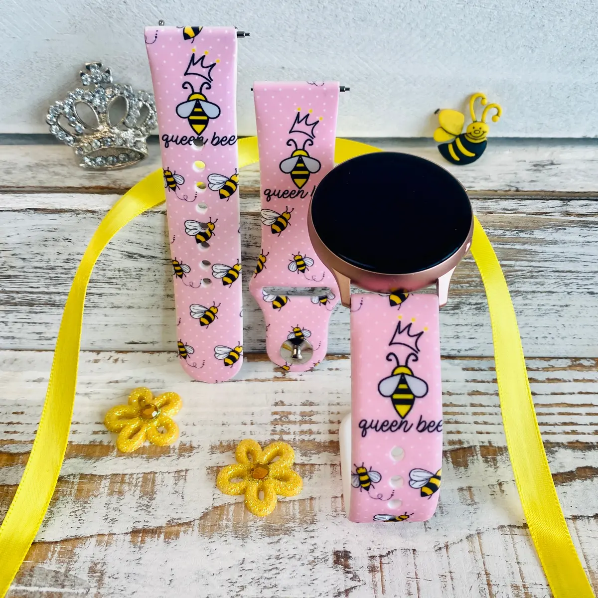 Queen Bee Print Silicone Band For Samsung Watch 1