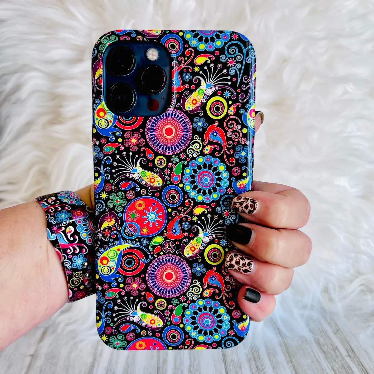 Black Paisley Case For Iphone 1
