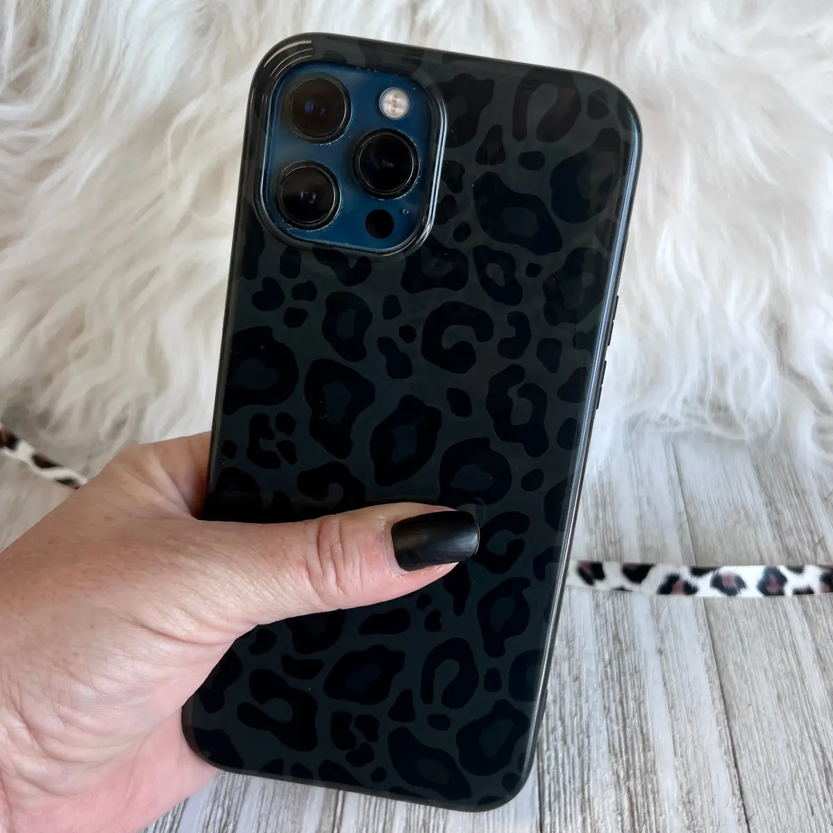 Black Leopard Case For Iphone 3