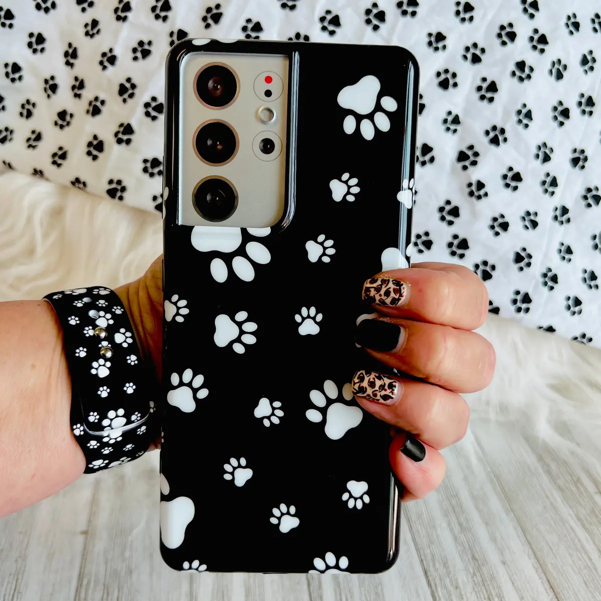 Black Paw Print Case For Samsung Galaxy 1