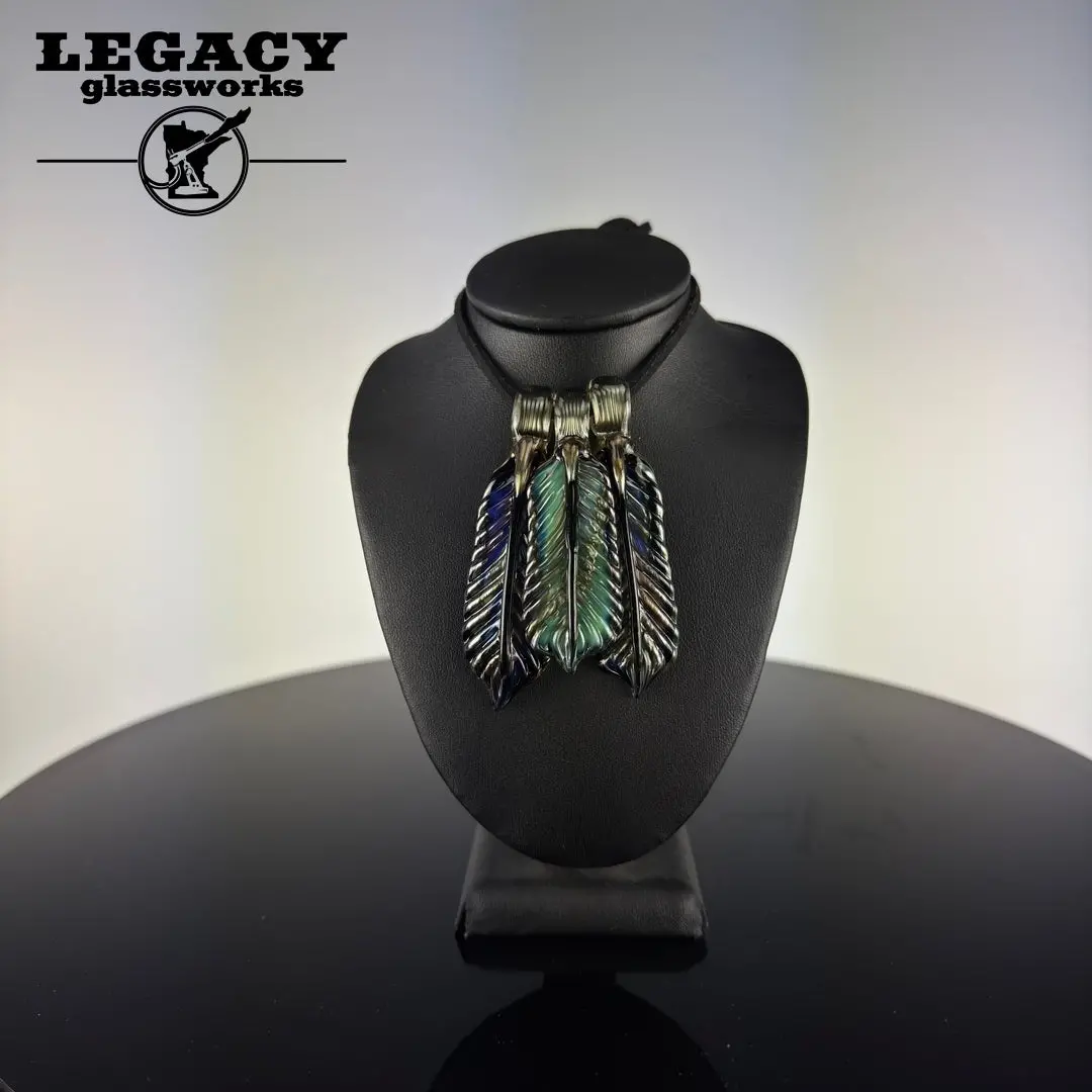 Aaa Electrum Feather Pendants 1