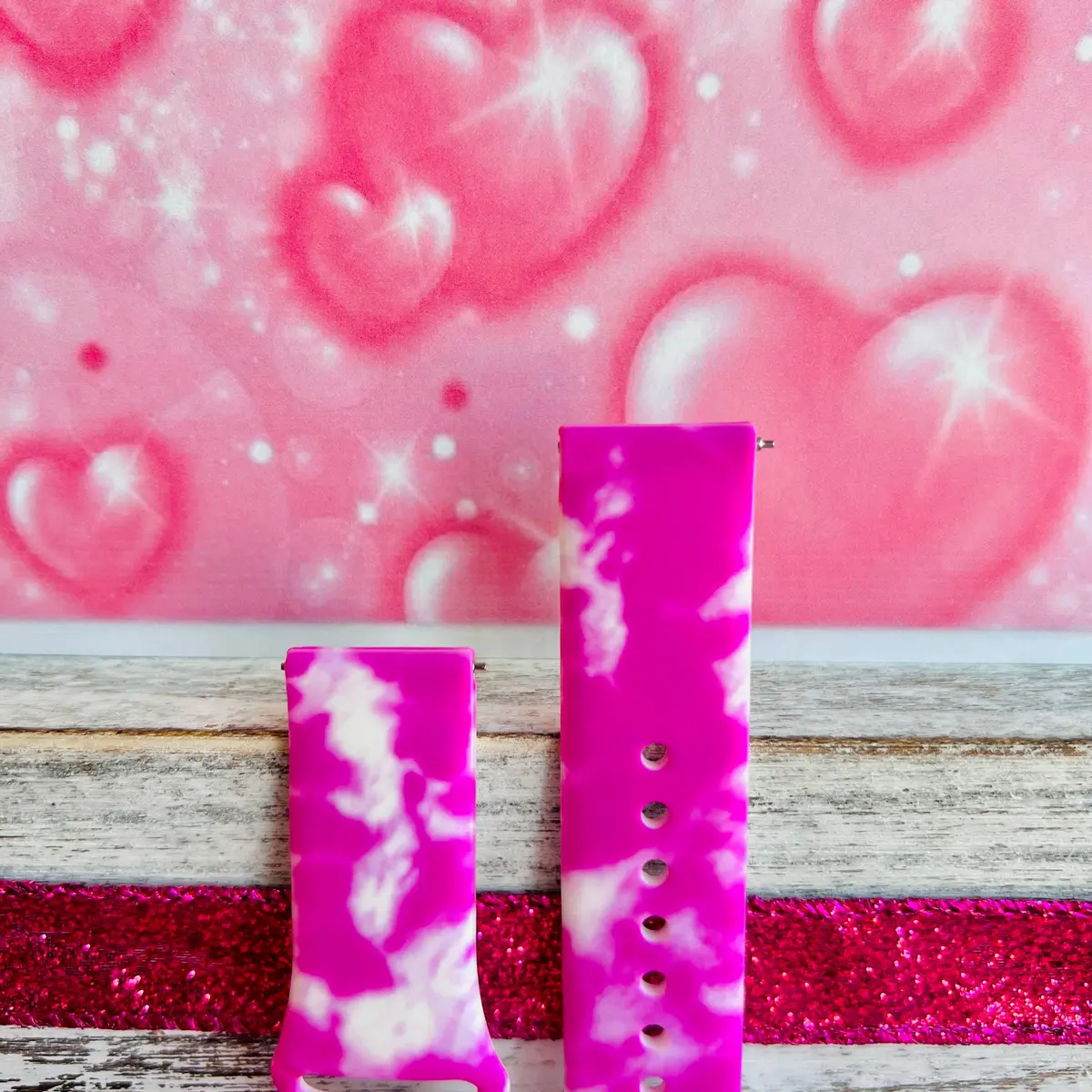 Princess Pink Tie Dye Print Silicone Band For Samsung Watch 2