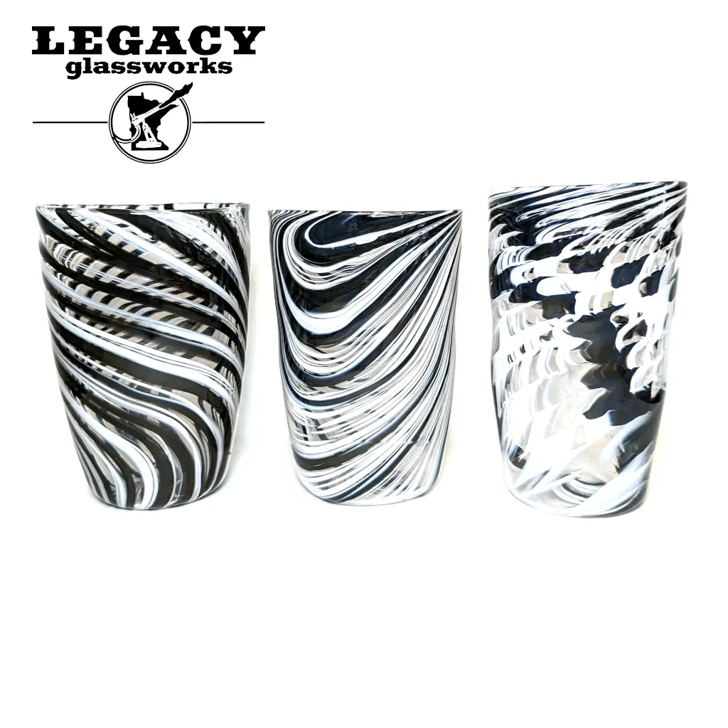 Jake In The Bocks Black & White Soft Glass Cups 1