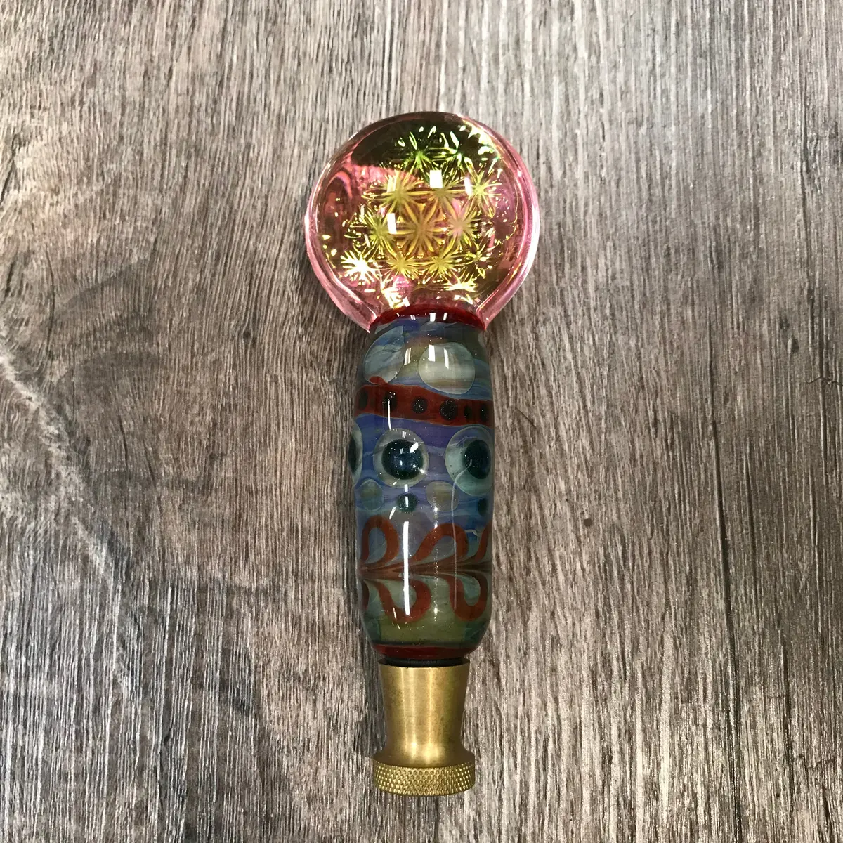 Jes Durfee Geometric Fumed Beer Tap Handle 1