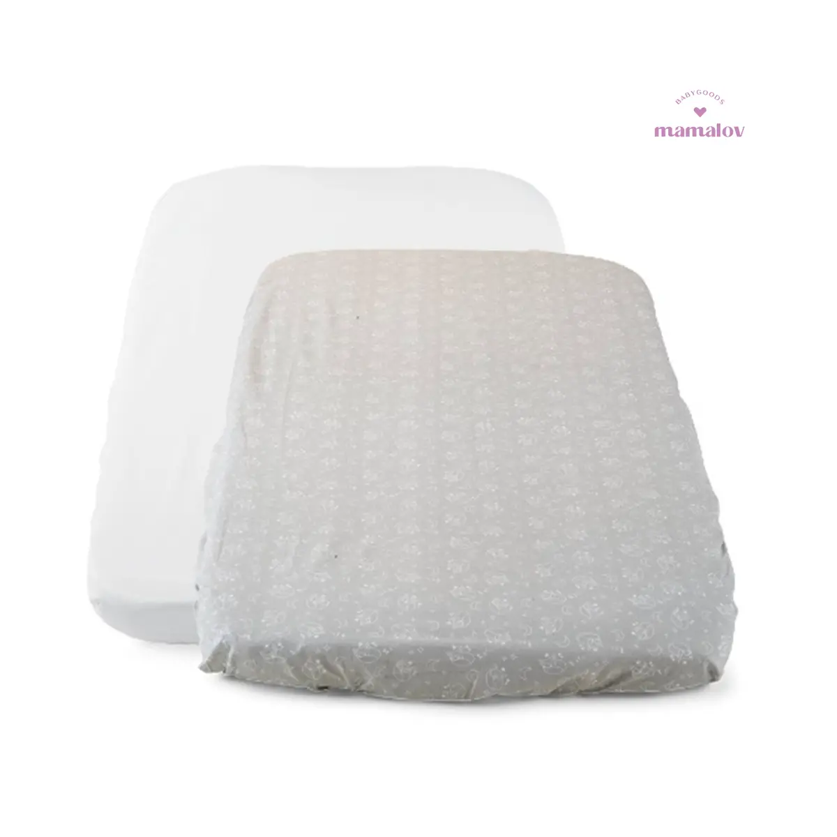 Set 2 Sabanas Bajeras Para Minicuna 50X85 - Grey Fox 4221 Chicco 1