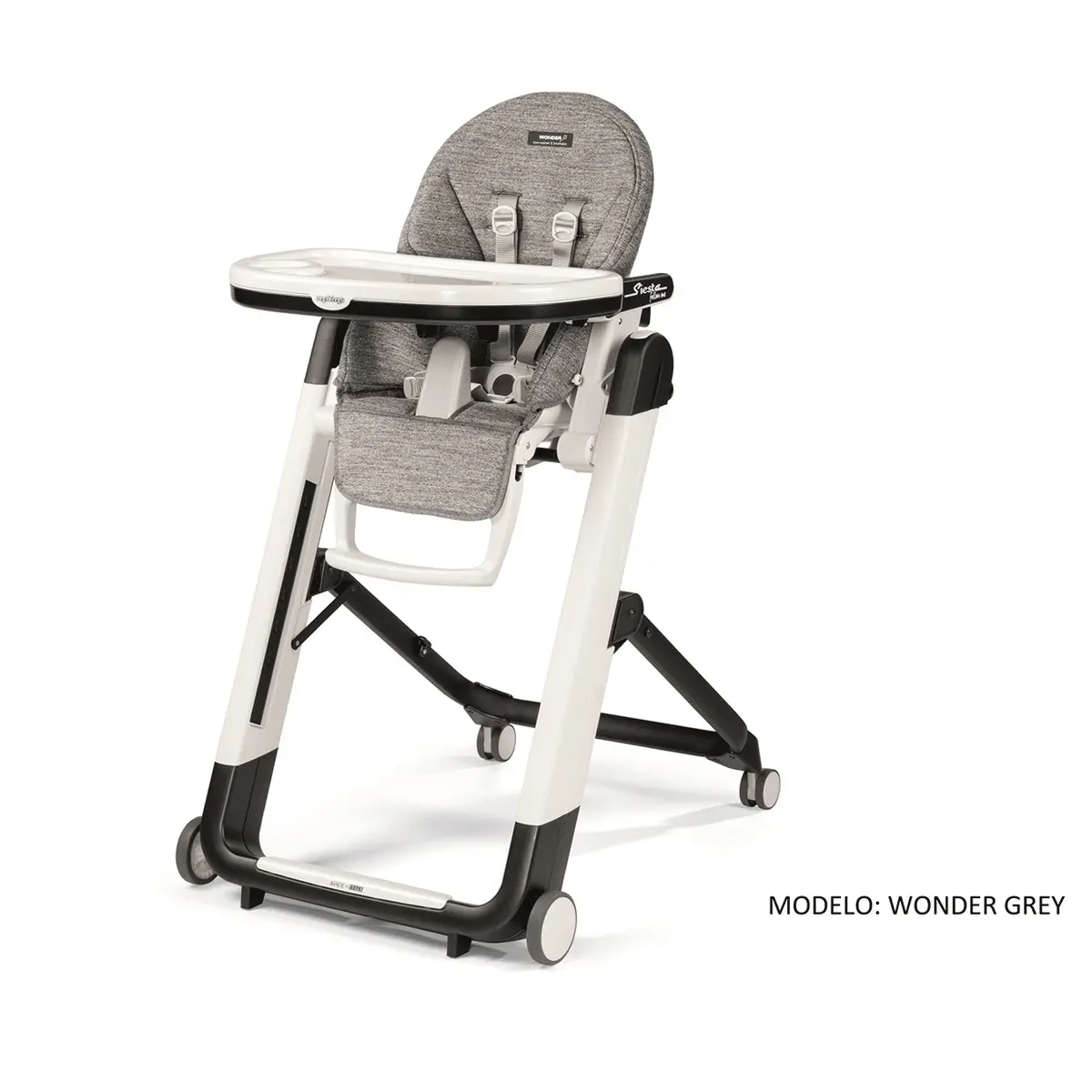 Silla Alta Siesta Follow Me 2 En 1 Peg-Perego Wonder/Ebony - Wonder Grey 1