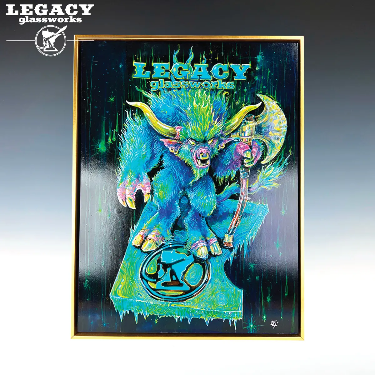 Eli Libson X Legacy Glassworks Mascot Painting 1