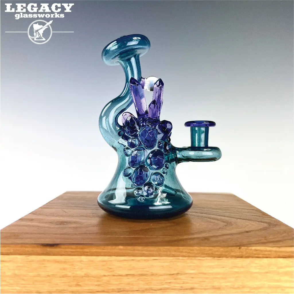 Northern Waters Blue & Purple Full Crystal Cluster Rig 1