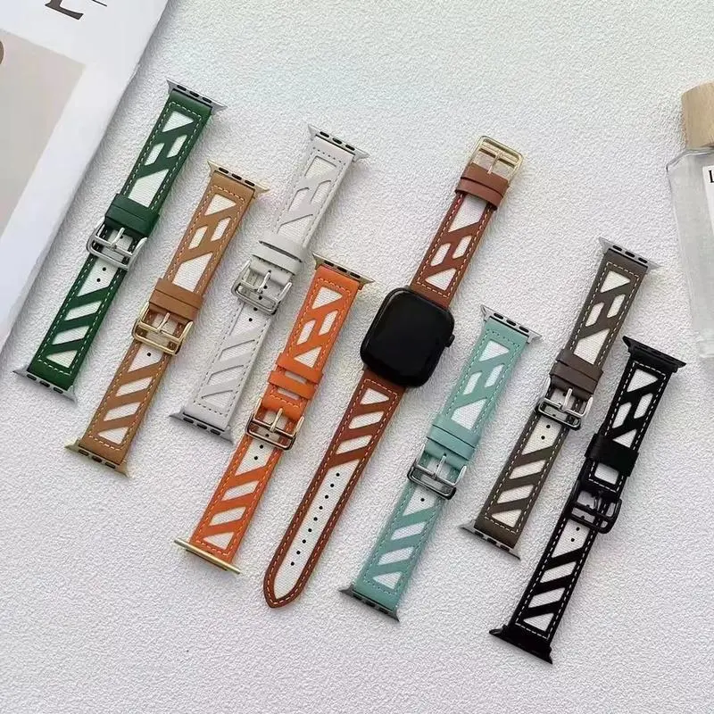 Canvas Couture Leather Band For Apple Watch Multiple Colors Available 1