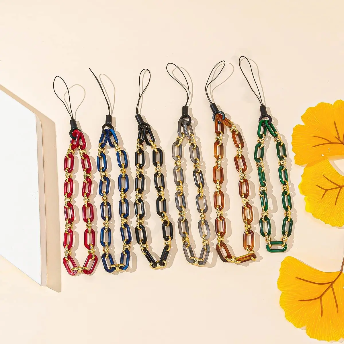 Chain-Links Fancy Phone Charm Multiple Colors Available 1