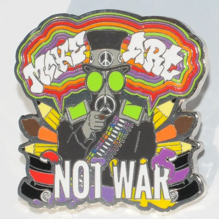 Make Art Not War Hat Pin 1