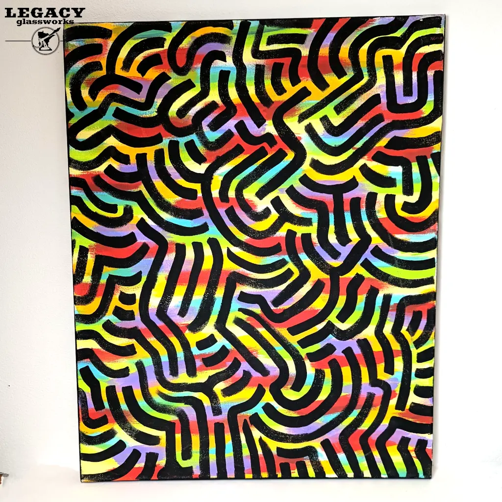 Nex Arts "Rainbow Squiggles" Original Painting 1