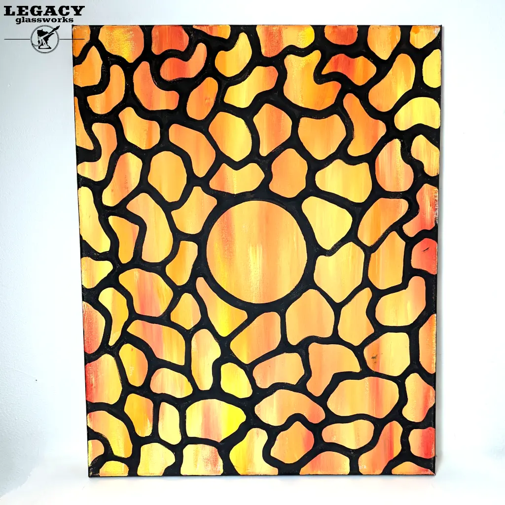 Nex Arts "Trippy Orange Sunset" Original Painting 1