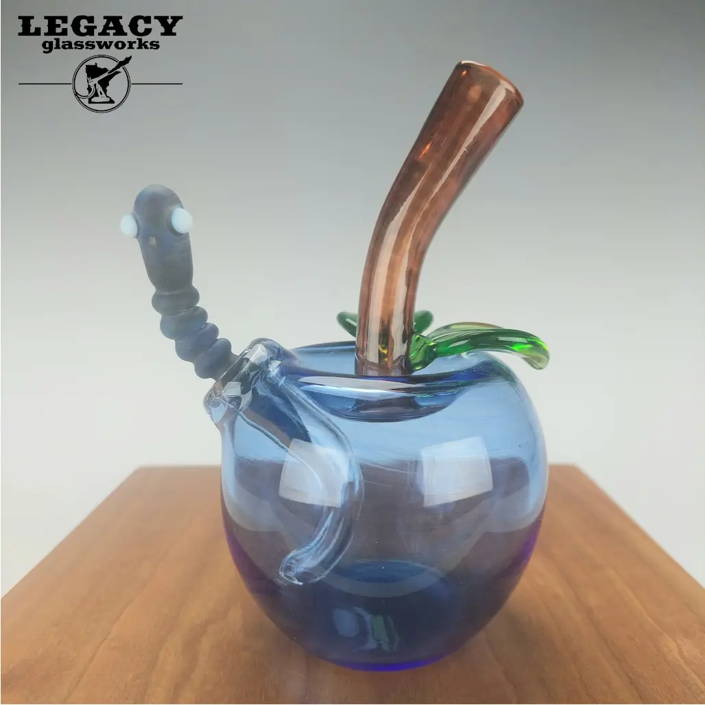 Pouch Glass Apple Rig W/ Worm Dabber 1