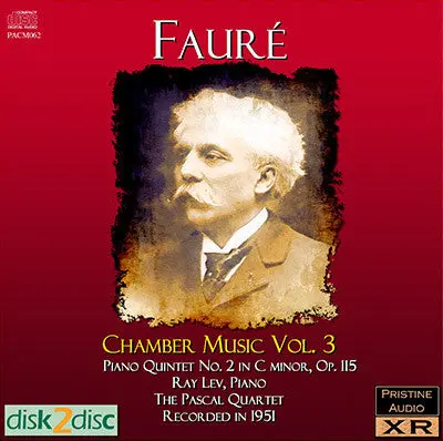Lev & The Pascal Quartet Fauré: Chamber Music, Vol. 3 (C.1951) - Pacm062 1