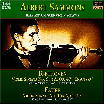 Sammons Rare Beethoven & Fauré Violin Sonatas (1926/37) - Pacm072 1