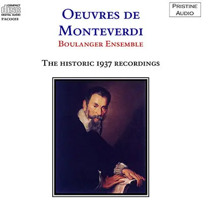 Boulanger Ensemble Oeuvres De Monteverdi (1937) - Paco011 - Cd 1